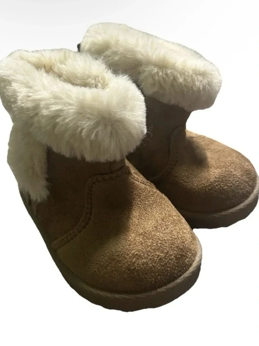 Toddler Girl Wonder Nation Chestnut Brown Boots Faux Fur Size 3 Winter